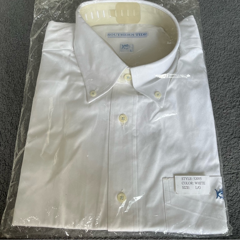 Southern Tide White Dress Shirt Classic Style